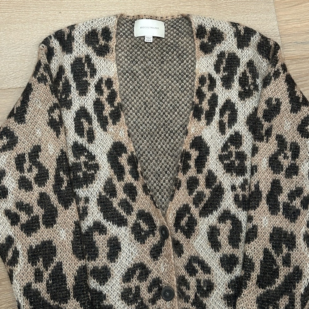 Brochu Walker Leo Leopard Print Sweater coat or Dress - Picture 10 of 15